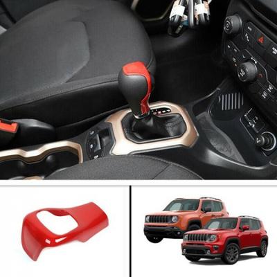 For 2015- Jeep Renegade Red Car Interior Gear Lever Shift Knob Cover Trim 1X