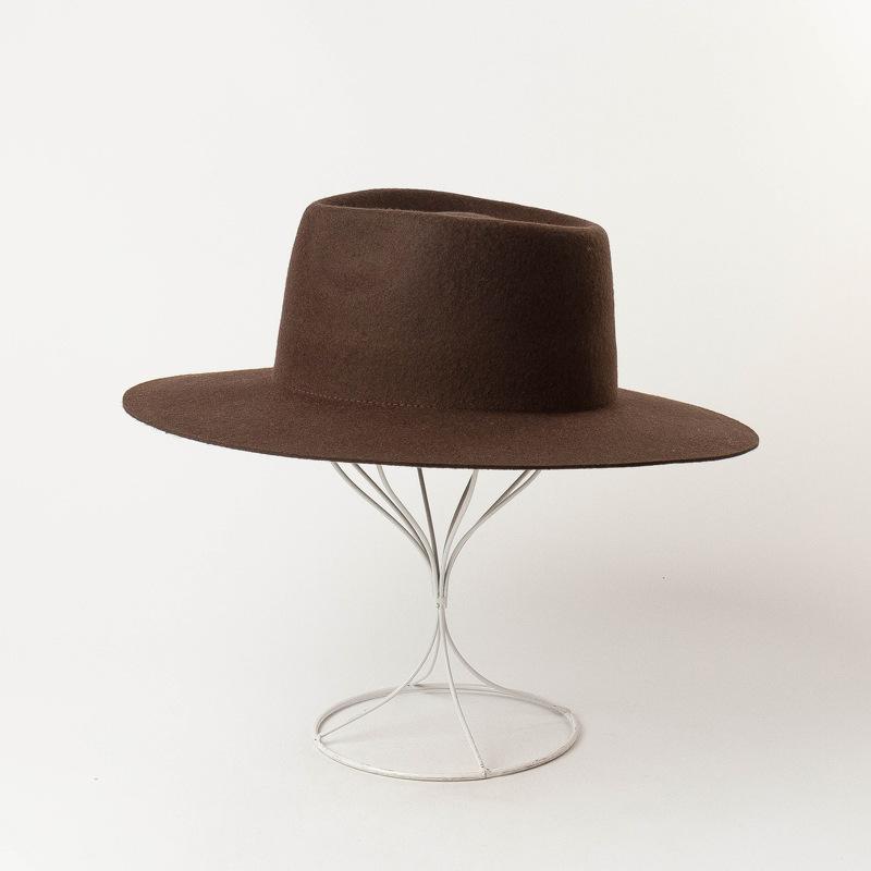 

Високоякісний М який Вовняний Формальний Однотонний Капелюх Федора Чоловічий Жіночий Для Відпочинку Панамський Джазовий Капелюх head size 57cm