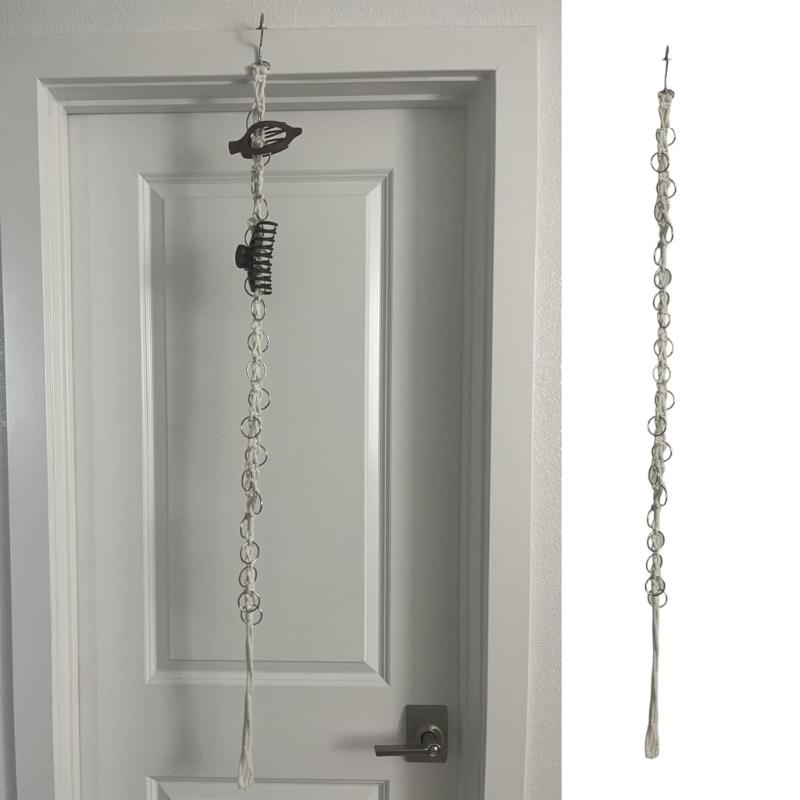 Metal Rope Hairpin Holder Wall Hanging Bohemia Clips Barrettes Hair Ties Small Jewelry Display Bathroom Decoration
