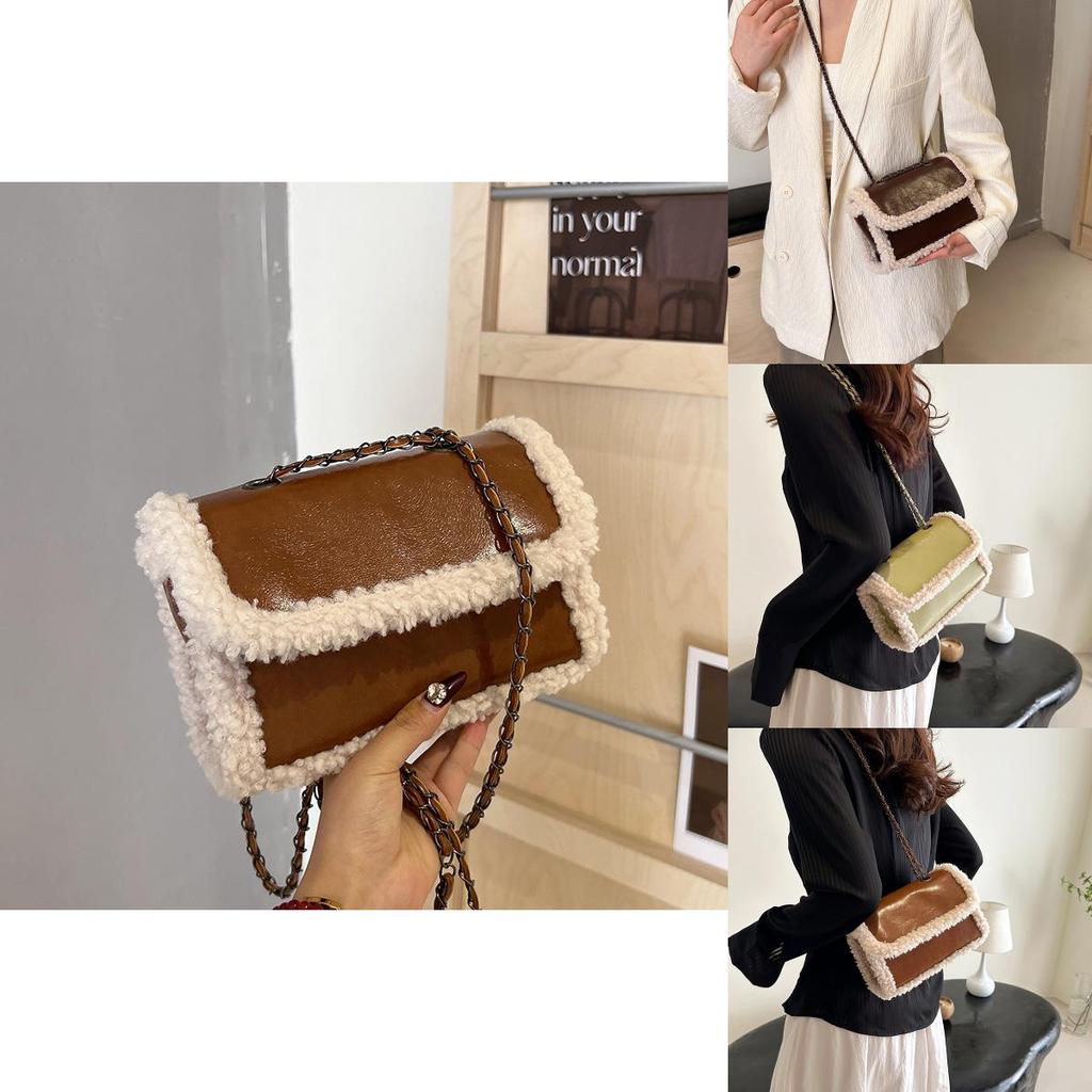 Chic Retro Casual Small Crossbody Bag For Spring In Black Brown Beige Green Shades