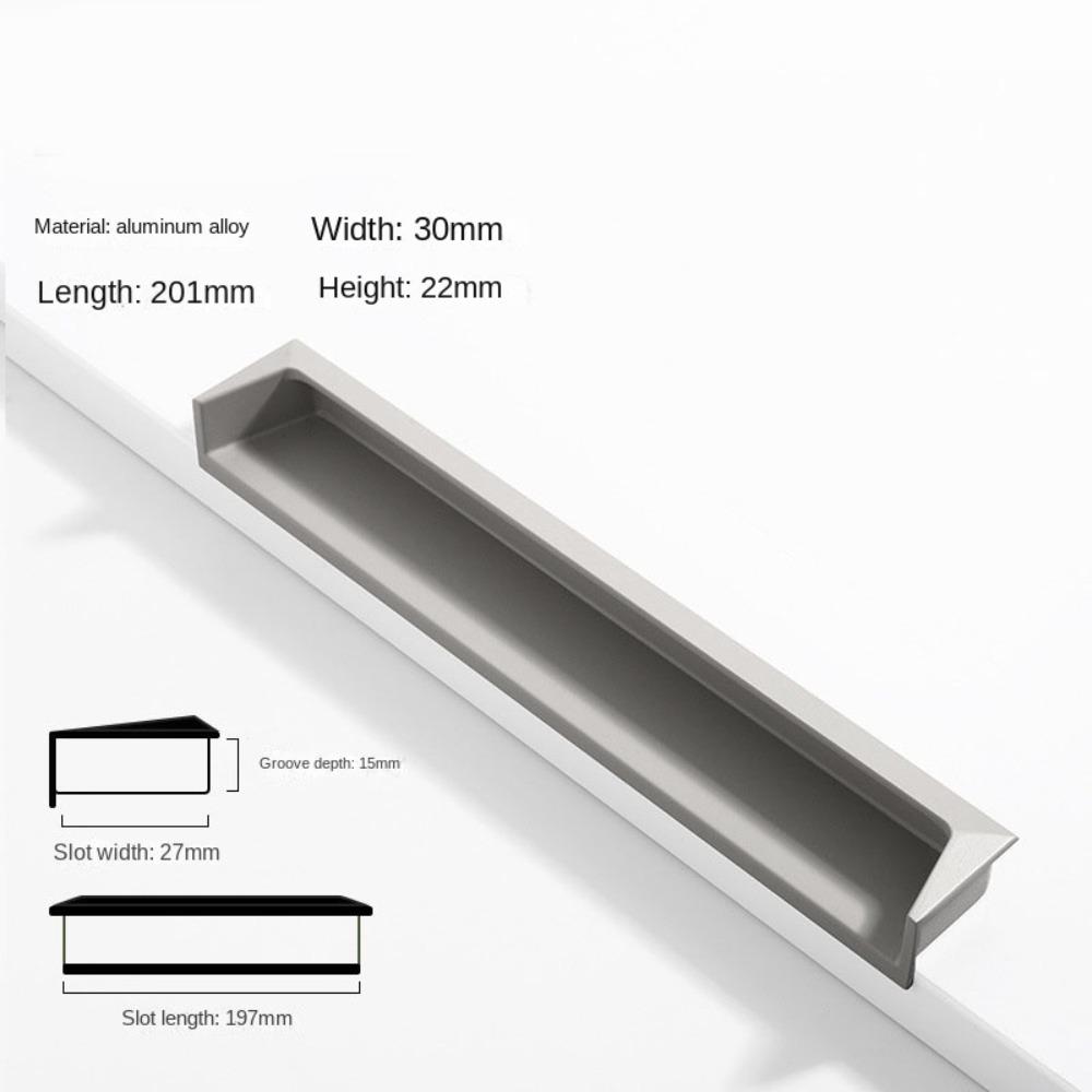 Accessories Hardware Cabinet Handle Modern Simple Cupboard Door Pulls Stainless Steel Invisible Pull Home Decor