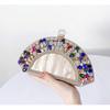 Women Rhinestone Evening Bag MultiColored Dazzling Crystal Clutch Bag Party Bridal Wedding Cocktail Handbag,22.5*12*6cmm,champagne
