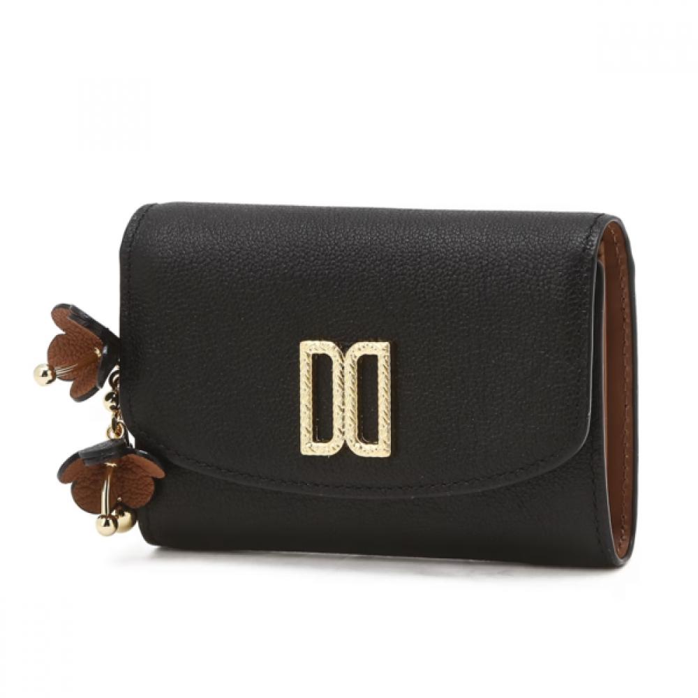 

Daks Azalea Black Leather Dd Decoration Wallet Single option