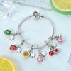 Copper Charm Original Fruit Cherry Peach Lemon Pendants Fit Bracelet Charm Diy Woman Jewelry