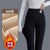 Thickened camel wool thermal pants outer wear cotton pants autumn and winter new gray velvet leggings