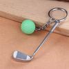 Key Chain Bag Charms Souvenir Ball Metal Keychain Mini Golf Racket Ball Pendant Golf Ball Key Chain
