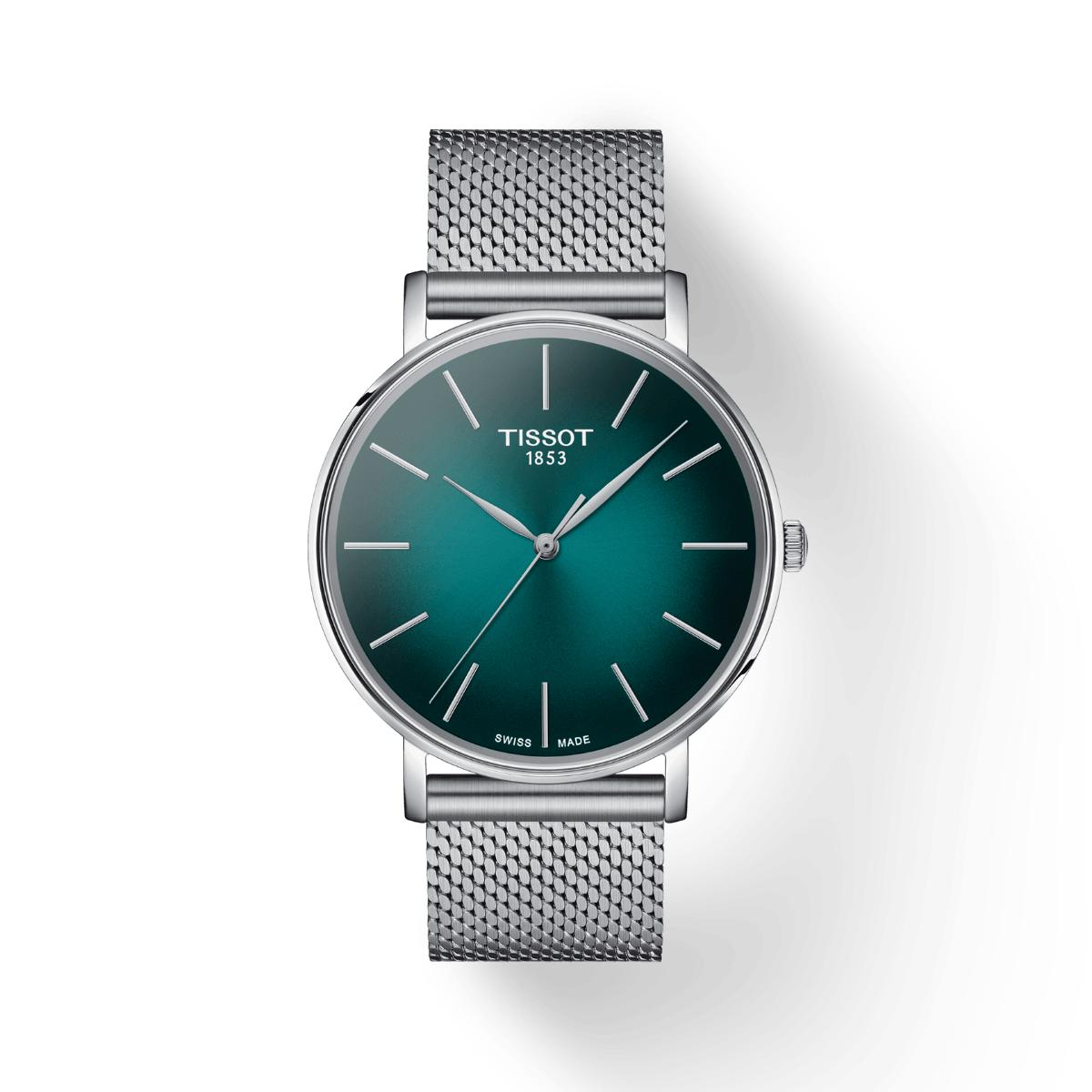 Tissot Stainless Steel Green Dial Men s Fashion Watch T143.410.11.091.00 зелёный