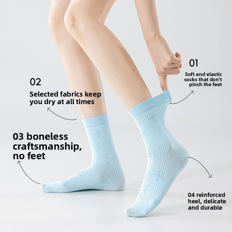 Boneless Socks for Women, Loose and Versatile Mid-calf Socks for Autumn and Winter