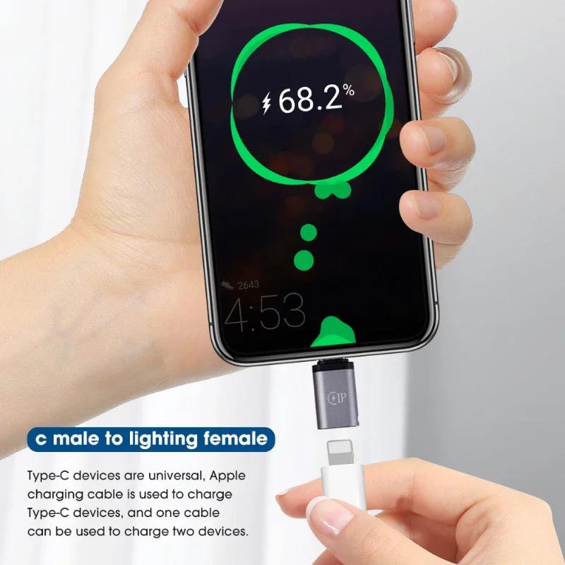 5PCS Lightning Female To USB C Male Cable Converter Carplay Type-C Phone Charger Adapter for IPhone 15 Pro Max Samsung Earphones