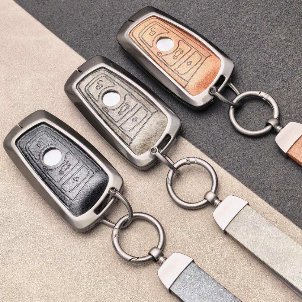 Zinc Leather Car Remote Key Case Cover Shell For BMW 1 3 5 7 Series X1 X3 X4 X5 F10 F15 F16 F20 F30 F18 F25 M3 M4 Accessories