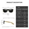 Plastics Wood Bamboo Polarized Sunglasses Men Women Classic Fashion UV400 Vintage Driving Sun Glasses Black Fishing Eyewear