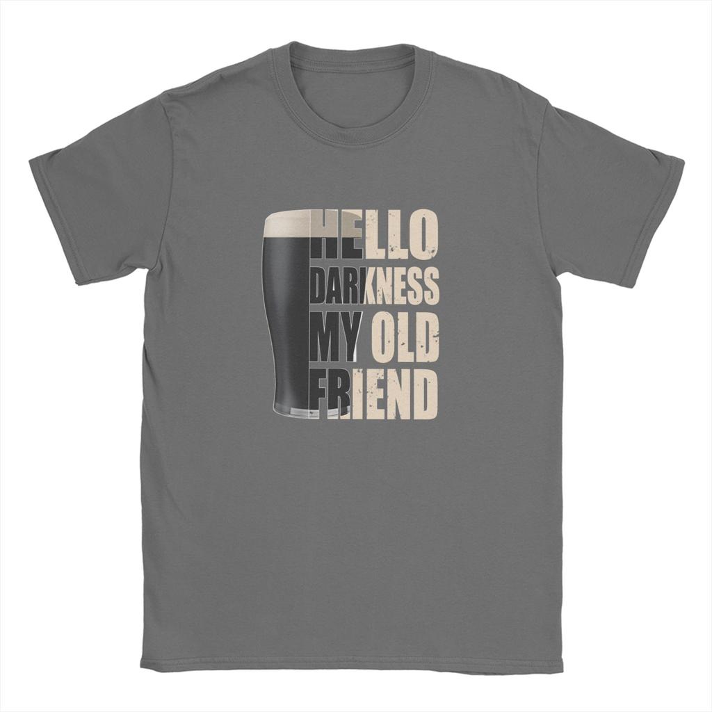 Hello Darkness My Old Friend T Shirt Beach Hipster T Shirts Unisex Cotton Comfortable Clothing ShortSleeve Streetwear Tops