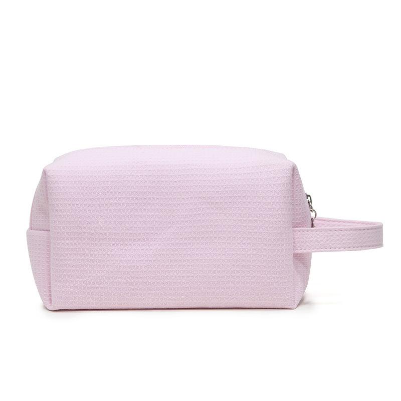 Ladies' Cosmetic Bags Solid Color Japanese Harajuku Cotton Soft Makeup Bags Travel Portable Compact Large Capacity Storage Bags
