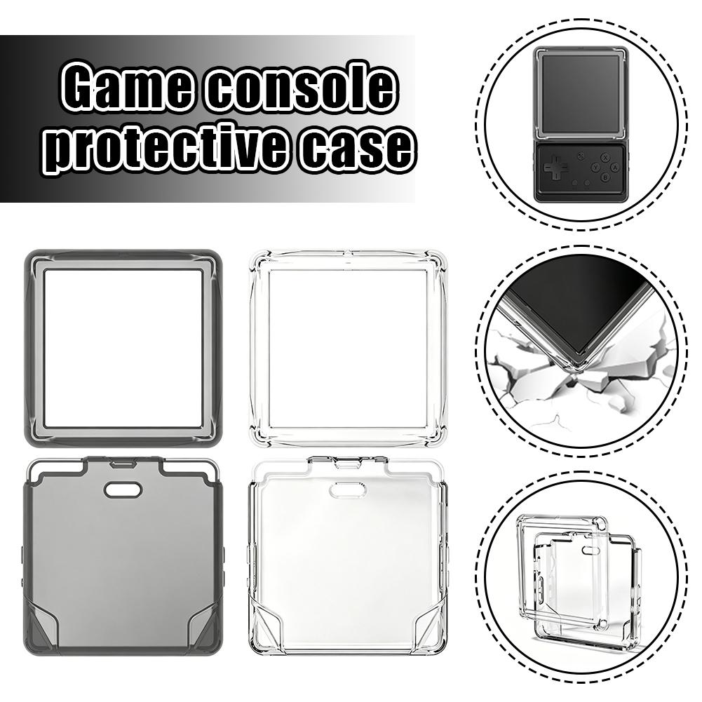 Weiche TPU-Schutzhülle für ANBERNIC RG Rotate Handheld-Spielekonsole Transparent Stoßfest Kratzfest Stoßfest Klar