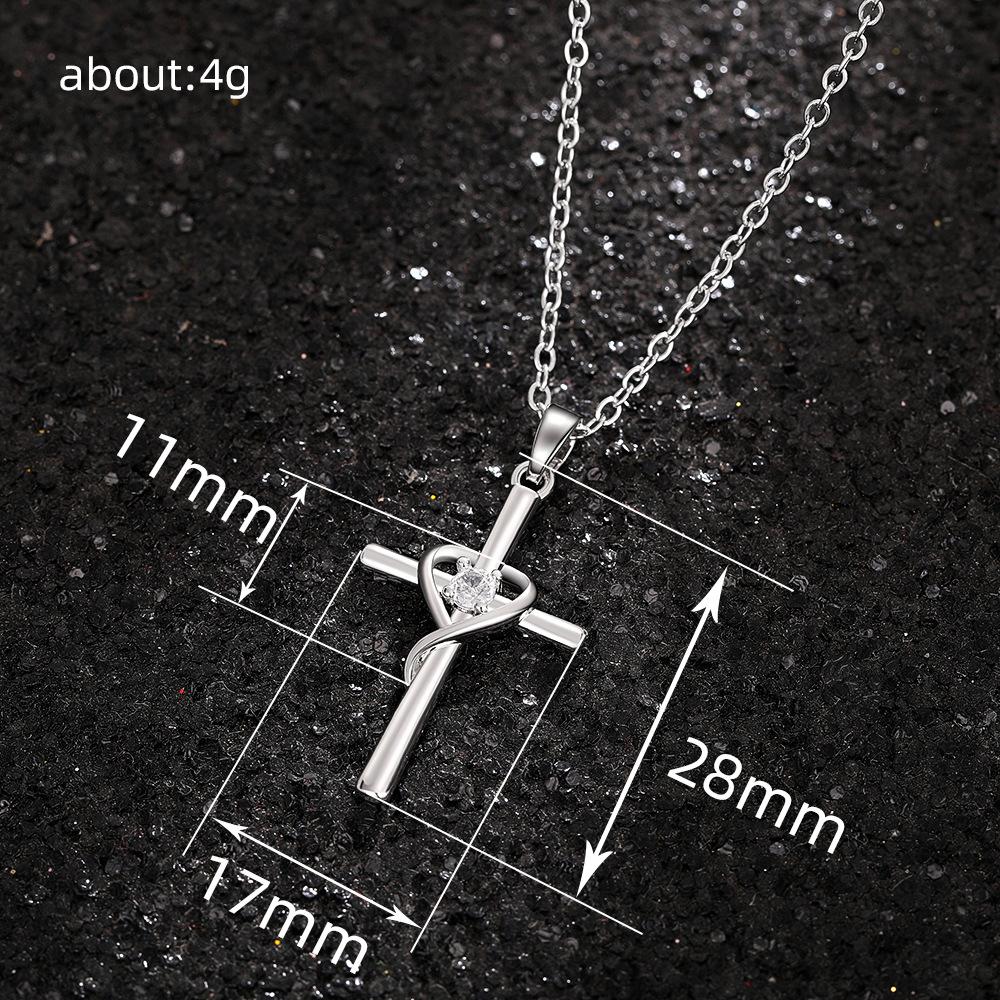Women Necklace Pendant Copper Alloy Zircon Fashion Gift Classic Versatile