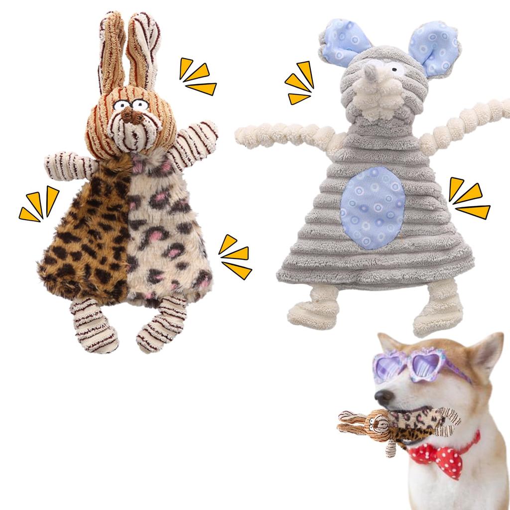 KAFind Hund Hund Hund Kauspielzeug Hund Plüsch Mangel an Stress Flauschiger Hund Langlebiges Spielzeug, Geräusche, Spielzeug, 2-teiliges Set, Spielzeug, Bewegung, Linderung, Spielzeug, Niedlich, Weich,