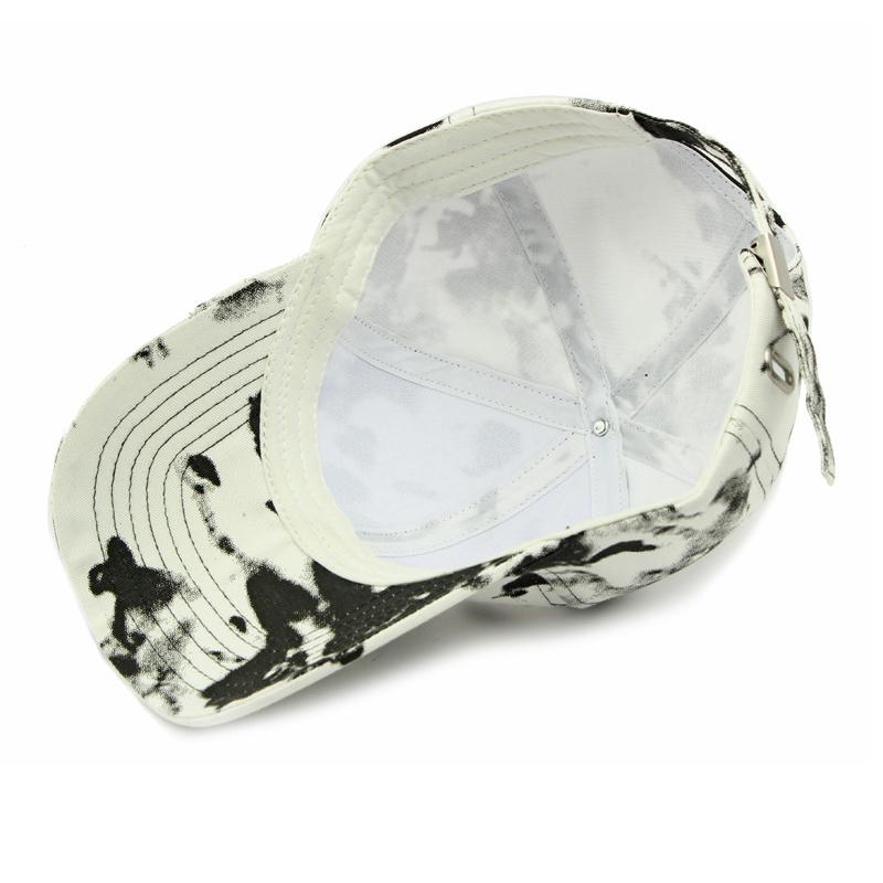 Tie-Dyed Baseball Cap Men Outdoor Sunscreen Sun Hat Women Graffiti Sunscreen Cap