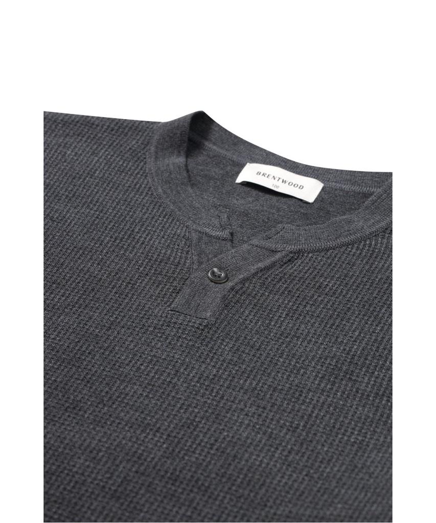 BRENTWOOD [Essentials] Washable Henley Neck Sweater Brwax26231Gyx