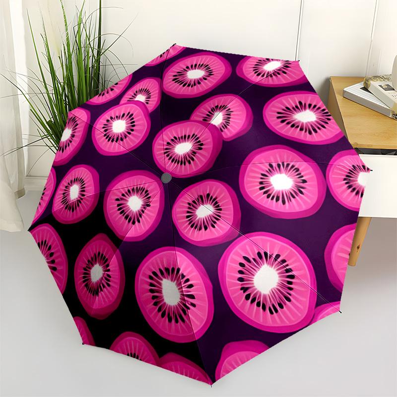 1pc Kiwi Pattern Automatic Umbrella High Quality Canopy, Portable Folding Umbrella With, Ideal Gift for - Travel, Everyday, Formal Events, Stylish Acc