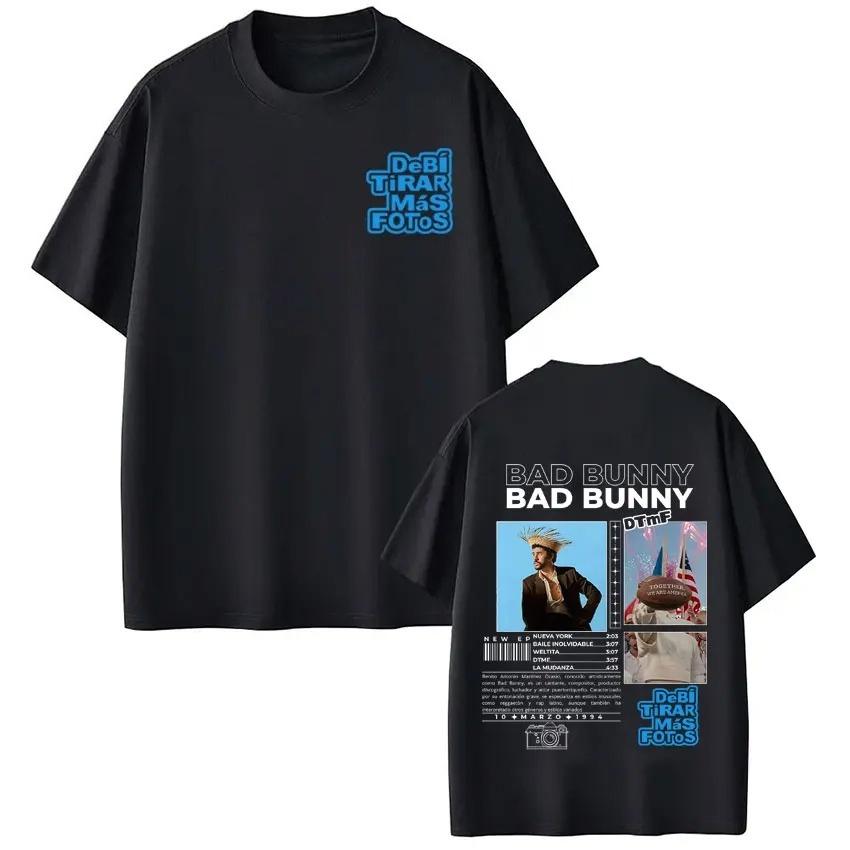 

Summer Loose Hiphop ONeck Tshirts Rapper Bad Bunny Album 2026 Tour Graphic T Shirt Unisex Women Casual Oversized Cotton Tshirts S