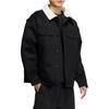 Adidas Stand Collar Solid Utility Cotton Jacket Unisex Outerwear Black IJ6616