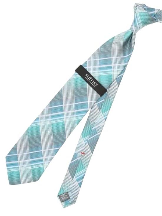 [Takakyu] Seven-fold Silk Check Pattern Regular Tie, 8.5cm width