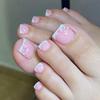 Fresh Flower Detachable French Summer Toe Nail Tips