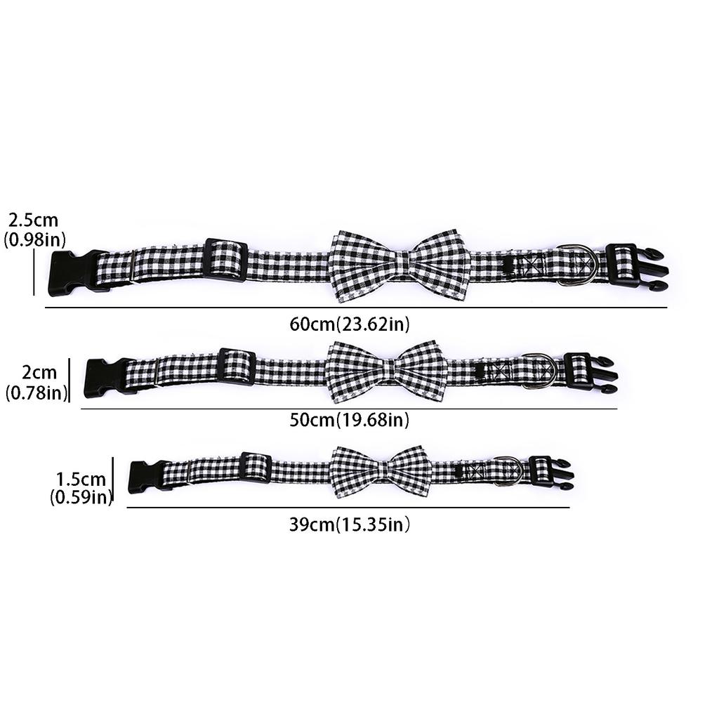 Valentine's Day New British Plaid Pet Collar Dog Traction Tie