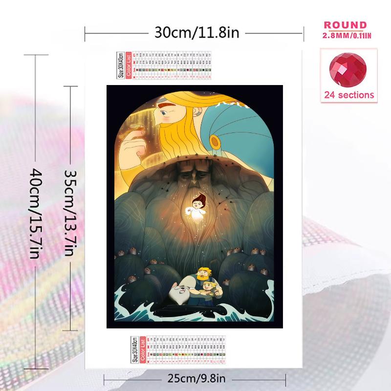 SOTS.173 100% Round Full Drill 5D DIY Diamond Painting Embroidery Cross Stitch Rhinestone Décor