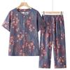 2026 New Style Lightweight Summer Cardigan and Short-Sleeve Set for Middle-Aged and Elderly Women