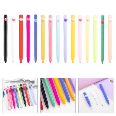 10 Pcs Love Heart Ballpoint Pen 1.0mm Writing Pen Plastic Ballpoint Pen Black Ink Stationery Pen for Student Teacher