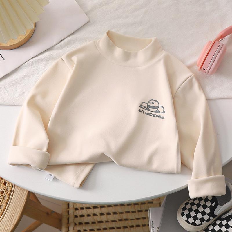 

Детские топы для девочек осенние водолазки с длинным рукавом футболки для мальчиков зимние теплые базовые рубашки толстовки детская одежда новая 110