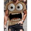New Men's 3D Cartoon Duck Print T-Shirt Soft Stretch Polyester Fabric Soft Stretch Polyester Fabric For Men Casual Summer Top
