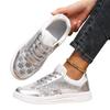 Lace Up Breathable Flat Sport Shoes for Women Lightweight Casual Sneakers with Hollow Out Design and Comfortable Sole for Daily Wear