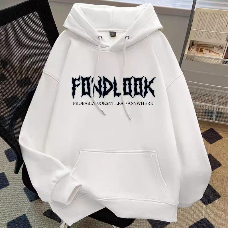 Amerikanisches Retro-Kapuzensweatshirt mit Fleece-Futter für Damen & Herren - Lockere Passform, Vielseitig für Herbst/Winter