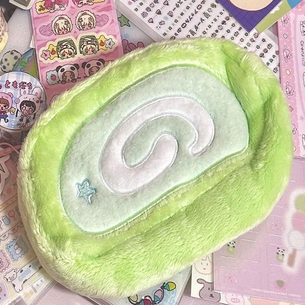 Storage Pencil Pouch Cute Swiss Roll Pencil Case Versatile Pencil Bag  Desktop