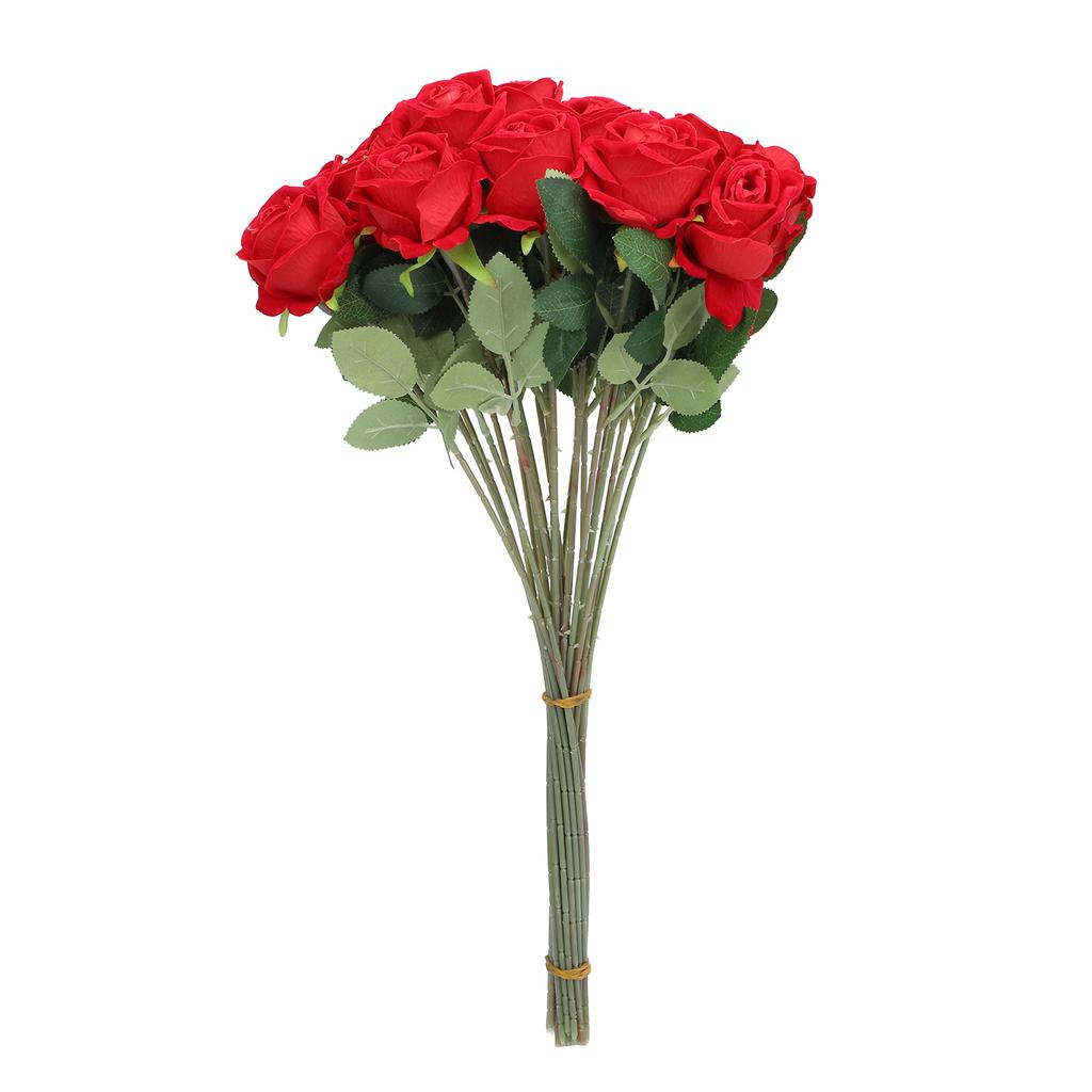 50pcs Artificial Roses Realistic Real Looking Long Stem Fake Roses for DIY Wedding Bouquets Centerpieces Arrangements Home Decorations Red