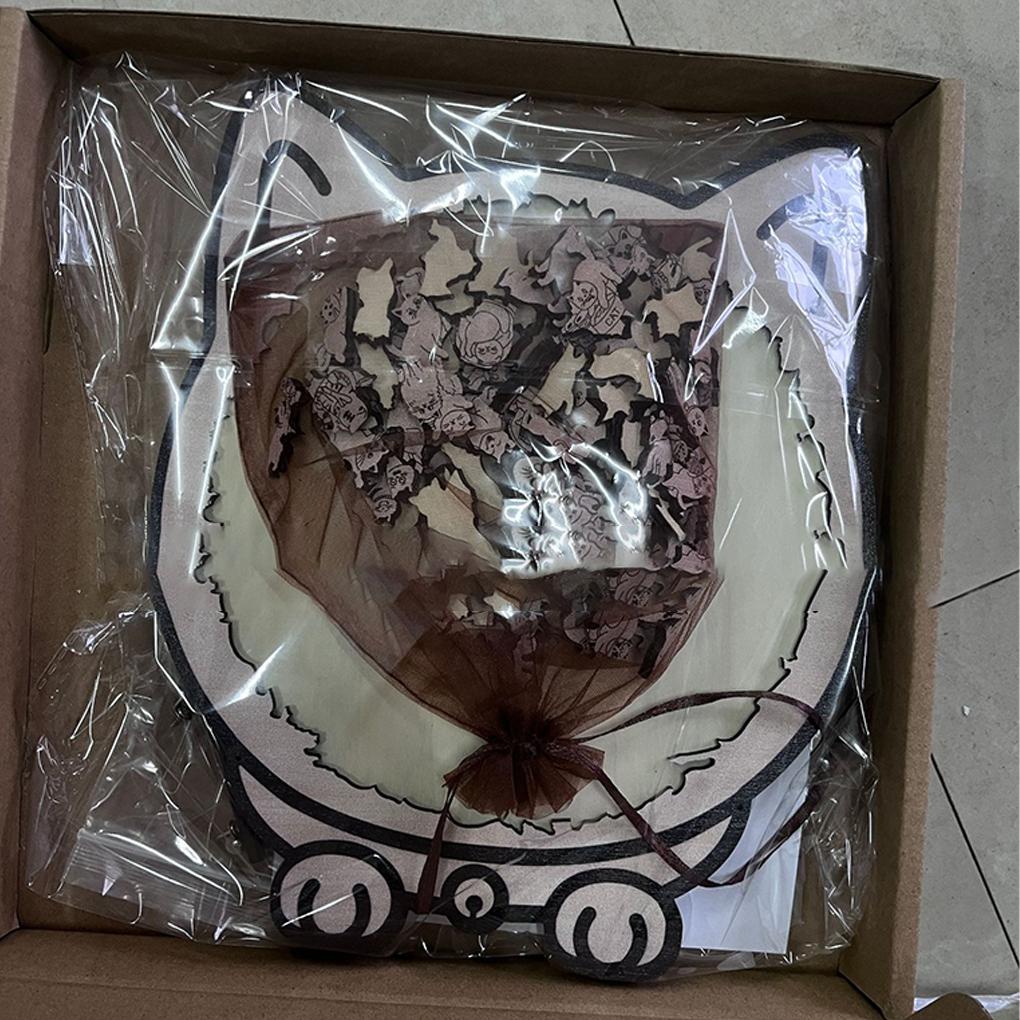 135Piece 3D Cat Puzzles Cats Puzzletoy Morandi-Colored Animal Woodpuzzle Puzzle Ideal for Lovers and Home Decoration