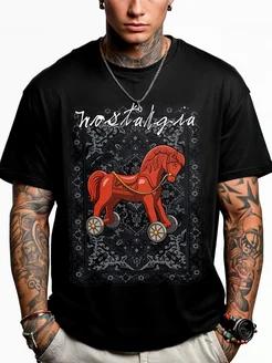 Oversized T-shirt with door to the soul print L