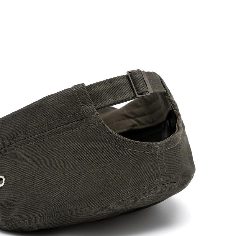 Men's Cotton Cap Solid Color Flat Cap Outdoor Sports Cap Sunscreen Cap