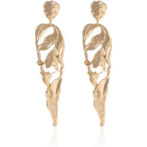 

Серьги Европейские и американские преувеличенные металлические трехмерные серьги-лепестки женские серьги индивидуального дизайна