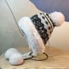 Winter new velvet warm Lei Feng hat outdoor cold protection ear protection wool knitted hat children sweet and cute leisure
