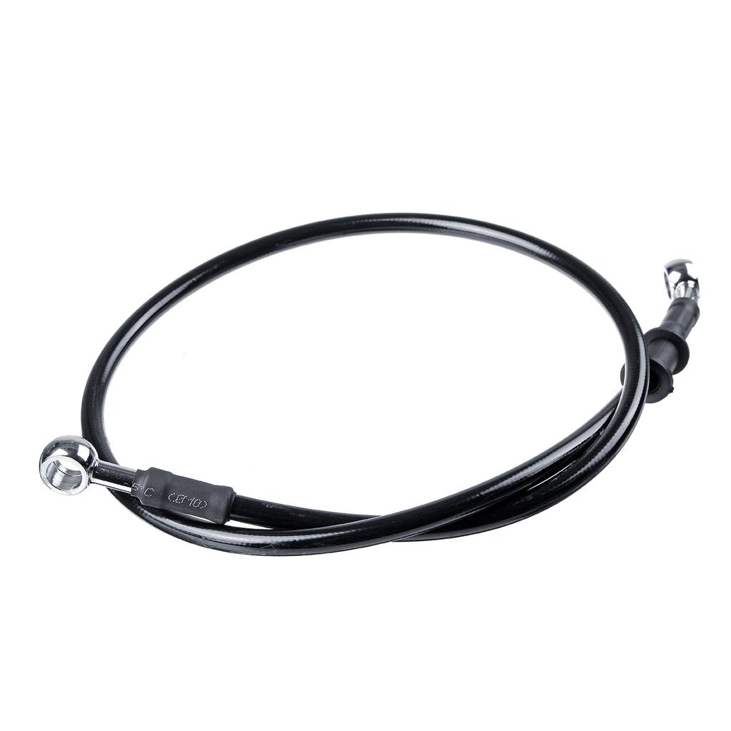 Motoforti 170cm 66.93" 10mm Motorcycle Braided Brake Clutch Oil Hoses Line Pipe Clutch Throttle Gas Line Fuel Pipe Silver Tone For ATV Dirt Bike Lo-Lasti - Foto 2