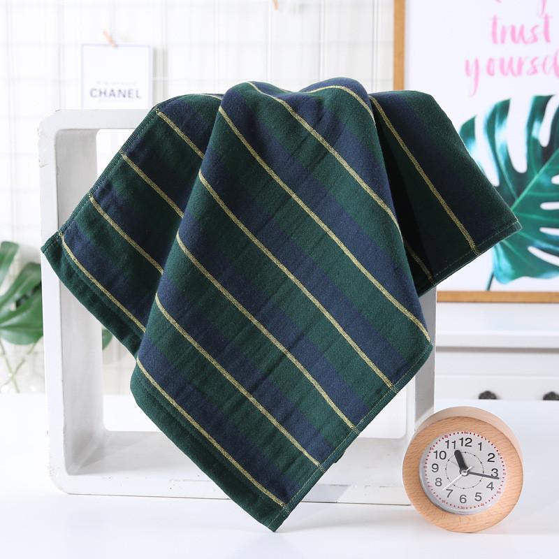 

1 шт 34x76 см винтажное марлевое махровое хлопковое полосатое домашнее полотенце для ванной комнаты для взрослых мужчин 34x76cm зелёный