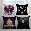 T-Tomorrowlands Muziek Logo Kussensloop Pluche Stof Zachte Kussensloop Dubbelzijdige Print Kussenhoes Huishoudelijke Cadeaus