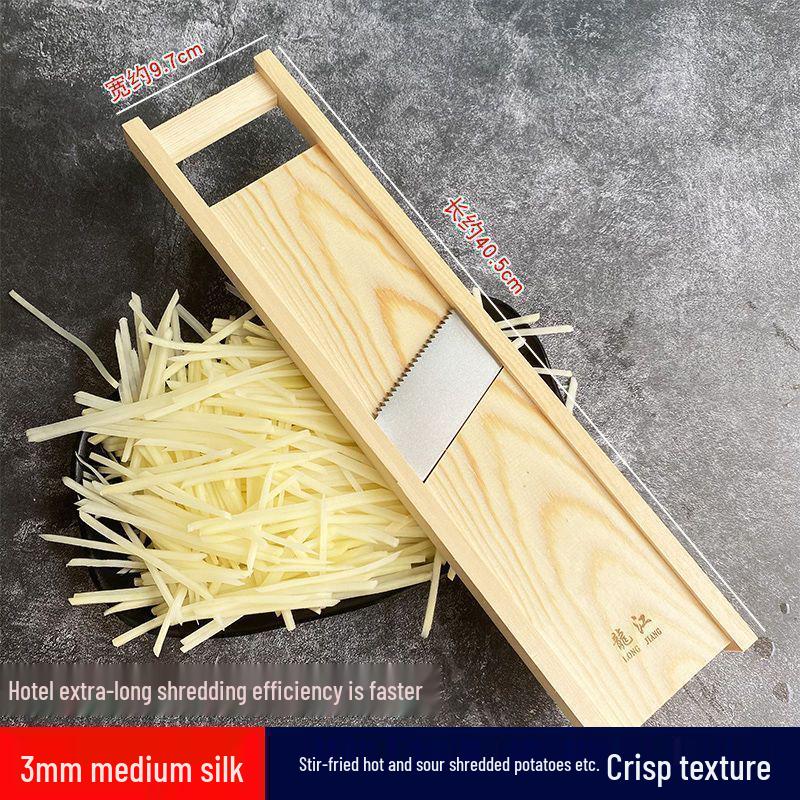 Rallador de Papa y Verdura Grueso Longjiang 5: Pelador y Cortador de Madera