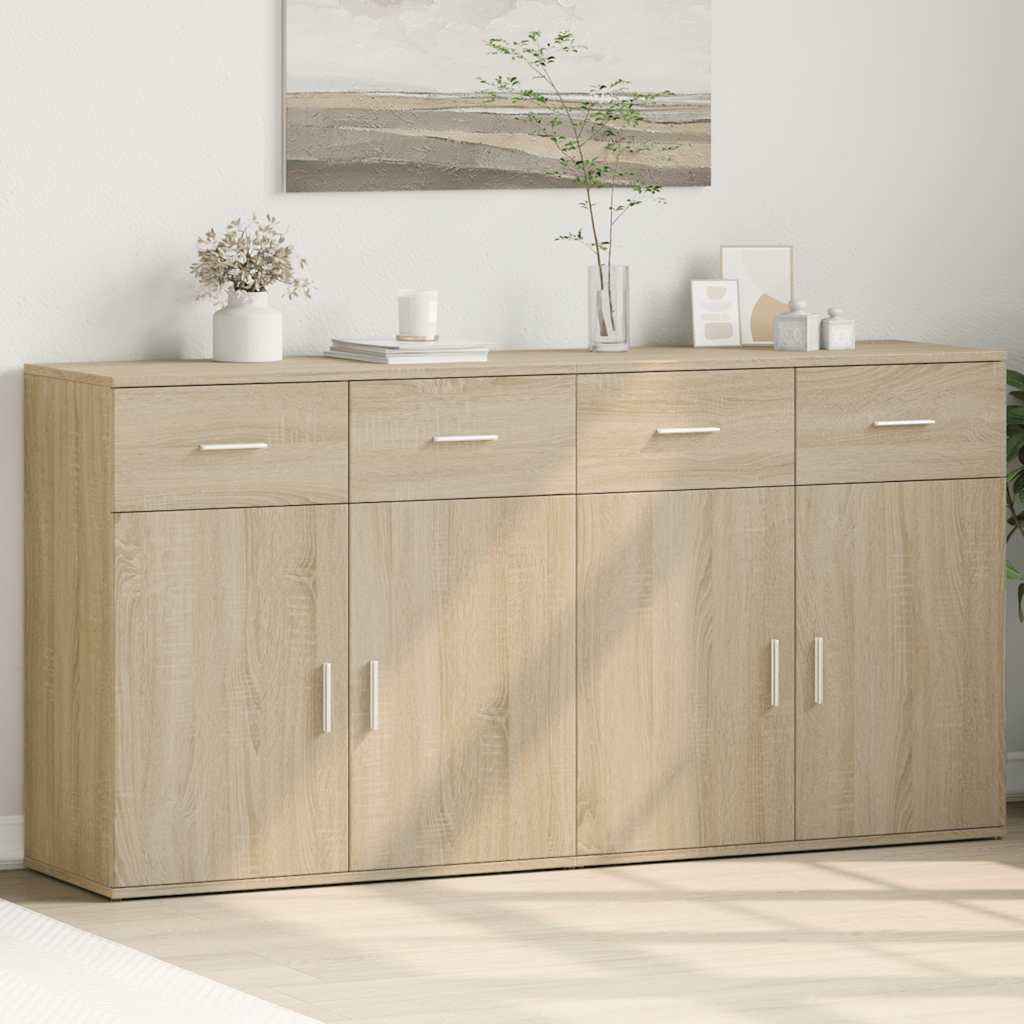 Sideboards 2 pcs. Sonoma Oak 79 x 38 x 80 cm engineered wood