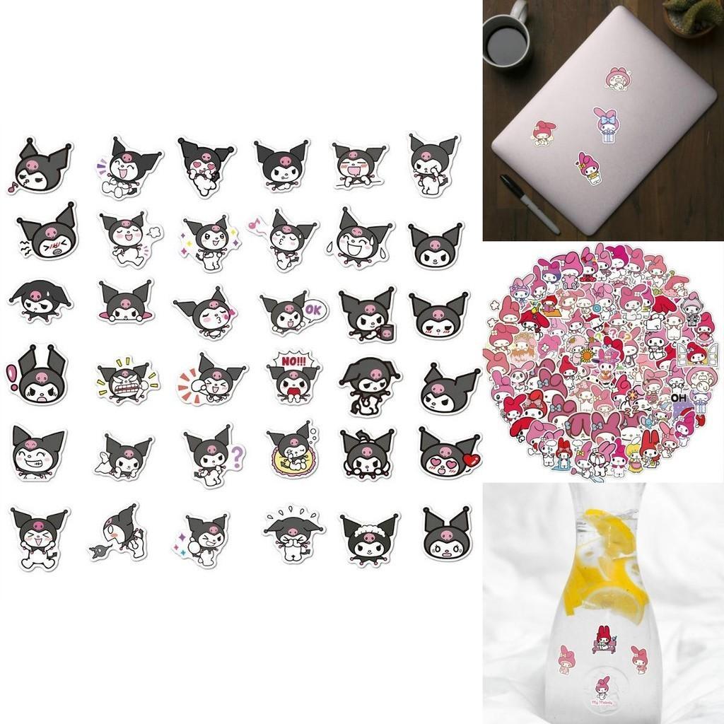 100pcs Kuromi My Melody Stickers Cute Waterproof Kawaii Decals For Luggage And More