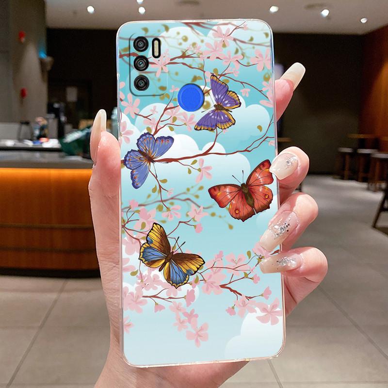 For Tecno Spark 5 Air 6 Air Spark5 Pro Funda Cover Flower Butterfly Bow Phone Casing Soft Silicone Transparent TPU Jelly Case