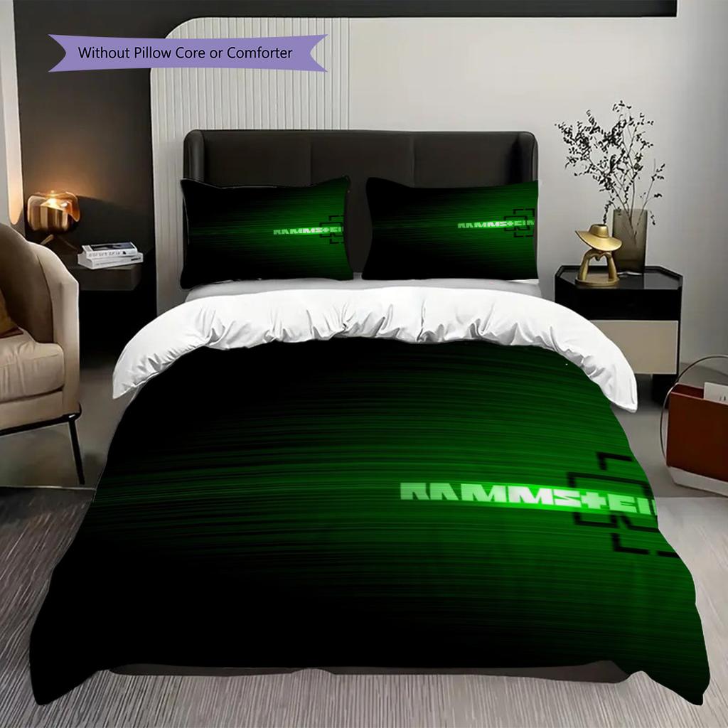 Metal Wings Cross Symbolism Bedding (1 * Duvet Cover + 2 * Pillowcase, Without Core) 2D Flat Duvet Cover and Pillowcase Bedding Set